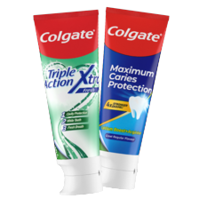Colgate caries protection, blue fresh gel of triple action tandpasta